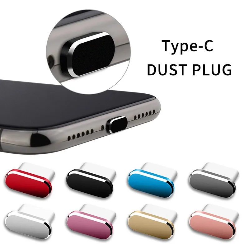 

Type C Phone Dust Plug Aluminum Alloy Mobile Phone Charging Port USB Type-C Dust Plug for Android Samsung Xiaomi Huawei DustPlug
