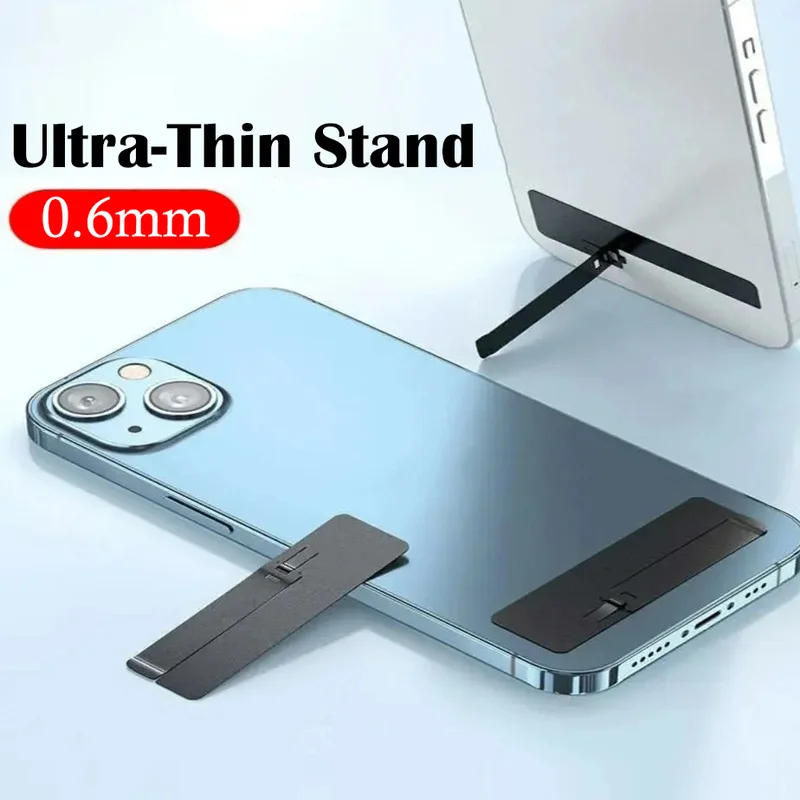 

Ultra Thin Folding Phone Stand Portable Foldable Desktop Cell Phone Holder Mount Stainless Steel Universal Bracket for Iphone