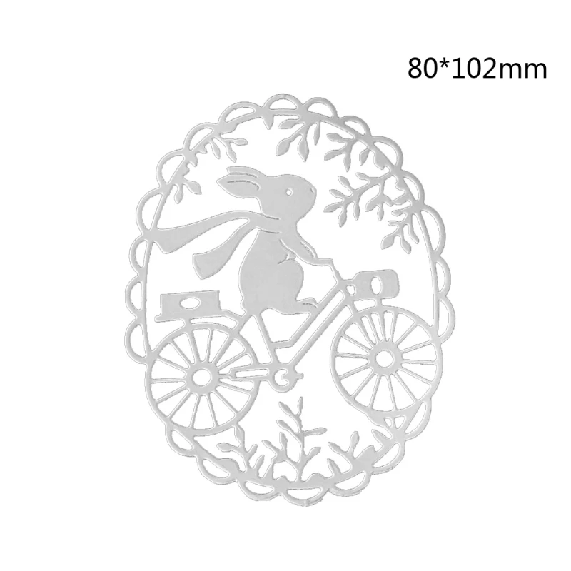 Пасхальный кролик венок металлический трафарет для скрапбукинга DIY штамп