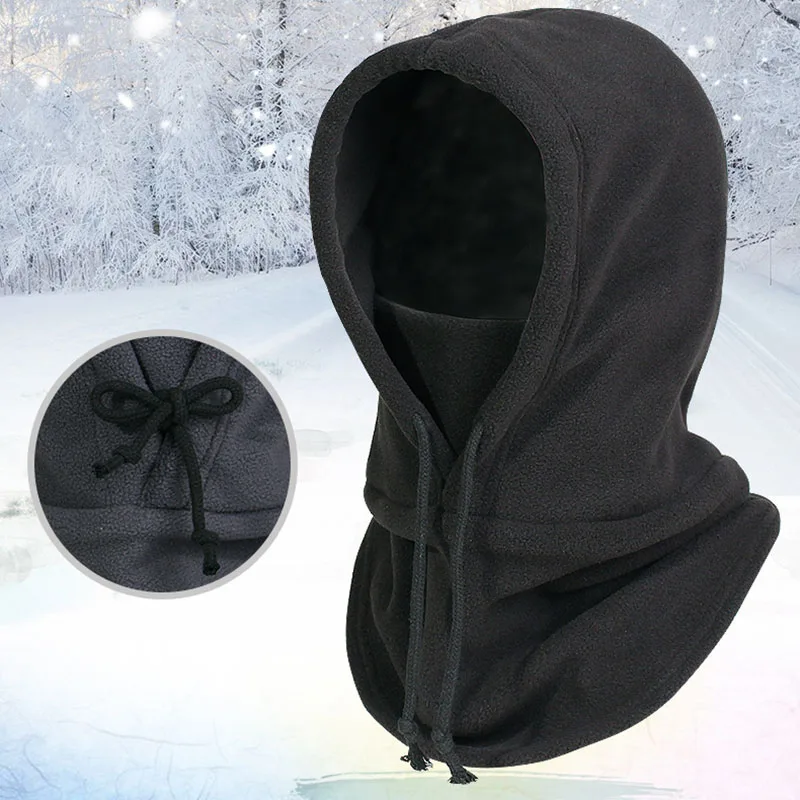 

Warm Thermal Fleece Face Mask Beanies Hat 2022 Winter Windproof Hiking Caps Men Women Outdoor Sports Bike Bicycle Helmet Hat
