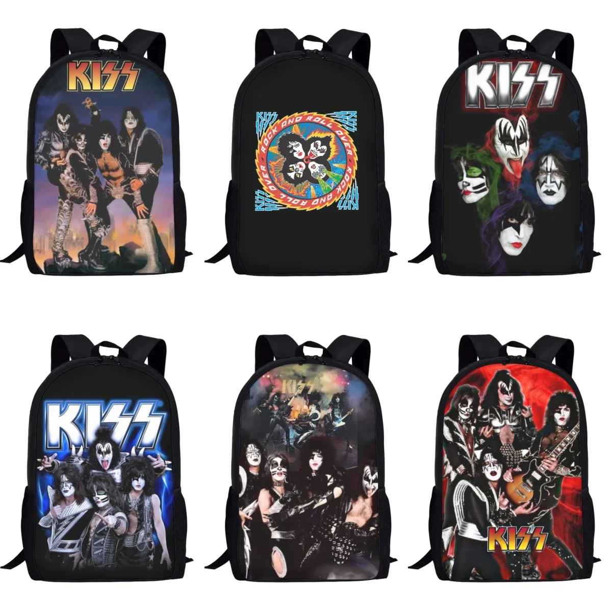 Kiss Band Kids School Bags 3D Print Children Book Bags for Girls Boys Orthopedic Schoolbag Primary Backpacks Mochila Infantil