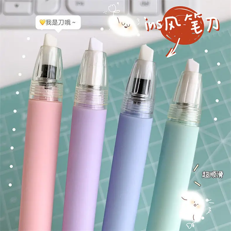 

Cute Girl Hand Tent Art Knife With Plate Penknife Student Paper Cutter Ceramic Knife # 59