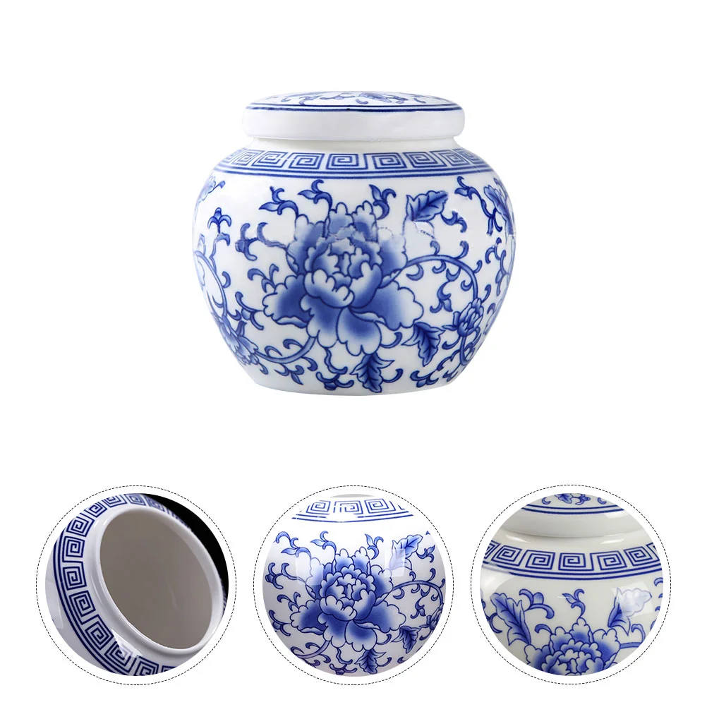 

Ceramic Tea Canister Tea Leaf Sealing Jar Durable Grains Storage Container