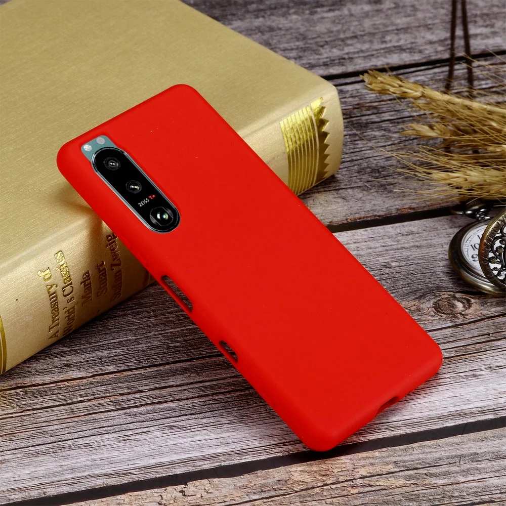 Capa for Sony Xperia 5 III Case for Sony Xperia 1 10 III 5 II  Soft Liquid Silicone Back Cover Case for Xperia 5 Plus Fundas