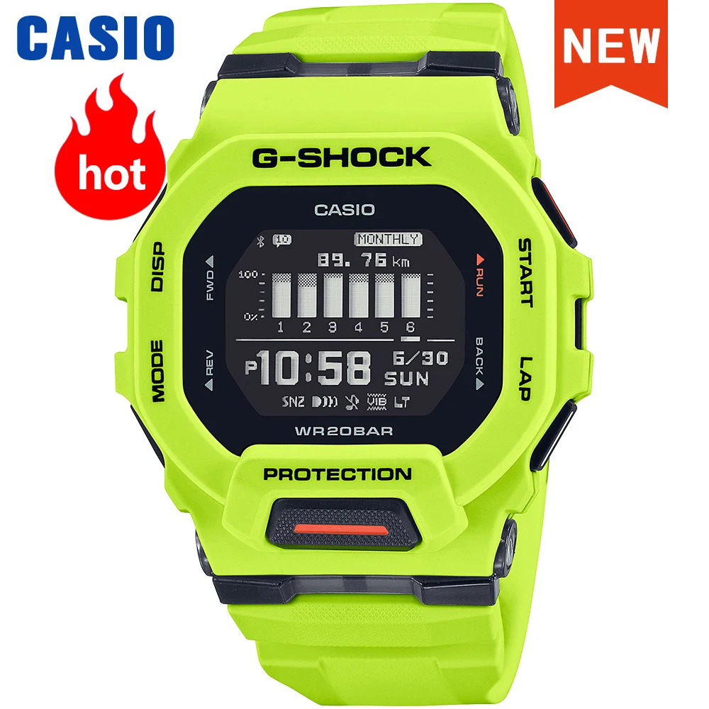 

Casio watch for men g shock SBig Screen Bluetooth Running Square Men's Watch relogios masculino GBD-200 series