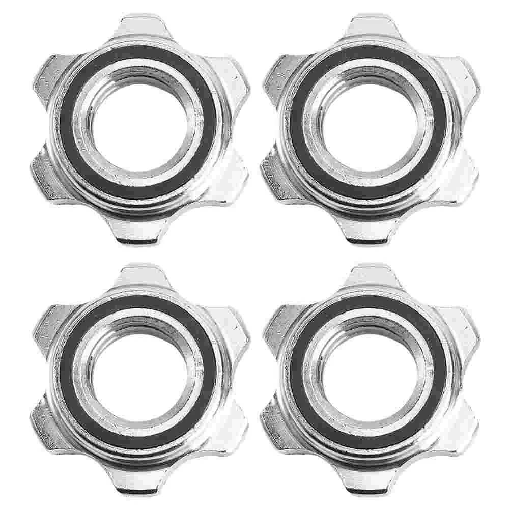 

4 Pcs Dumbbell Bar Nut -Lock Collar Barbell Collars Household Collar Screw Anti- Cast Iron