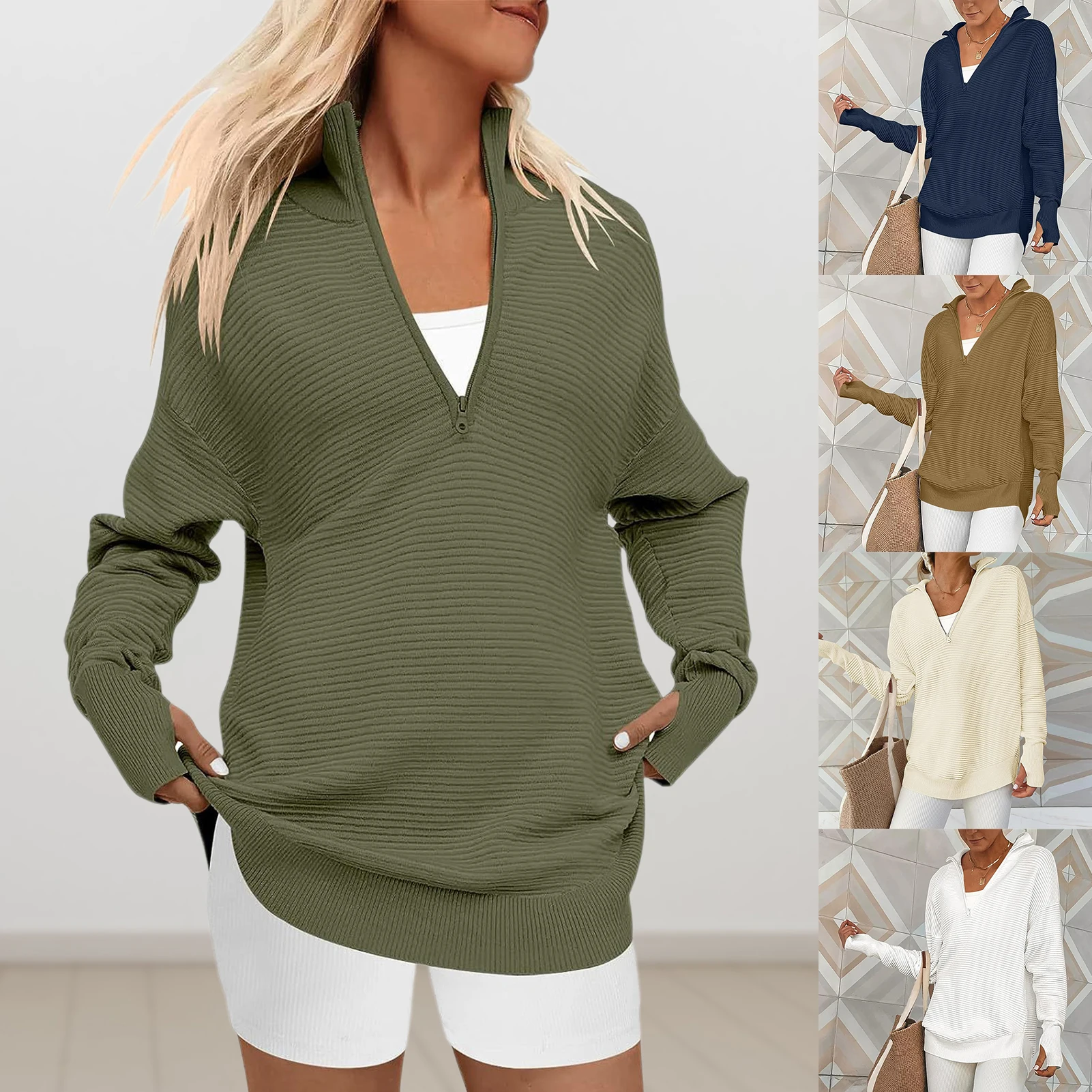 

French Elegant Pullover for Women Solid Color Harajuku Simple Vintage Lounge Jumper Spring Autumn Loose Casual Y2k Top