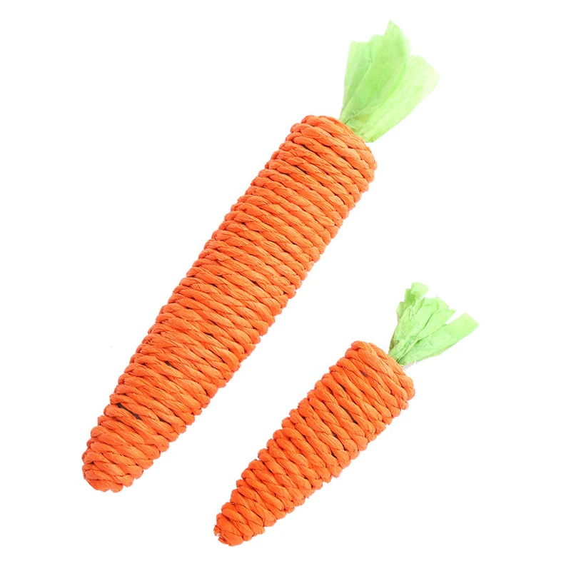 

Carrot Pet Cat Toy Paper Rope Chew Toys Built-in Bell Funny Interactive Small Animals Cute Pet Toys Bite-resistant Molar Pet Toy