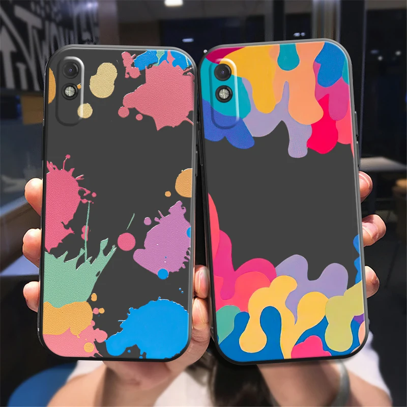 

Rainbow Gradient Phone Case For Xiaomi CC9 CC9e 10S 10 Pro 11 11 Lite 11 Pro 10 Liquid Silicon Back Soft Coque Black