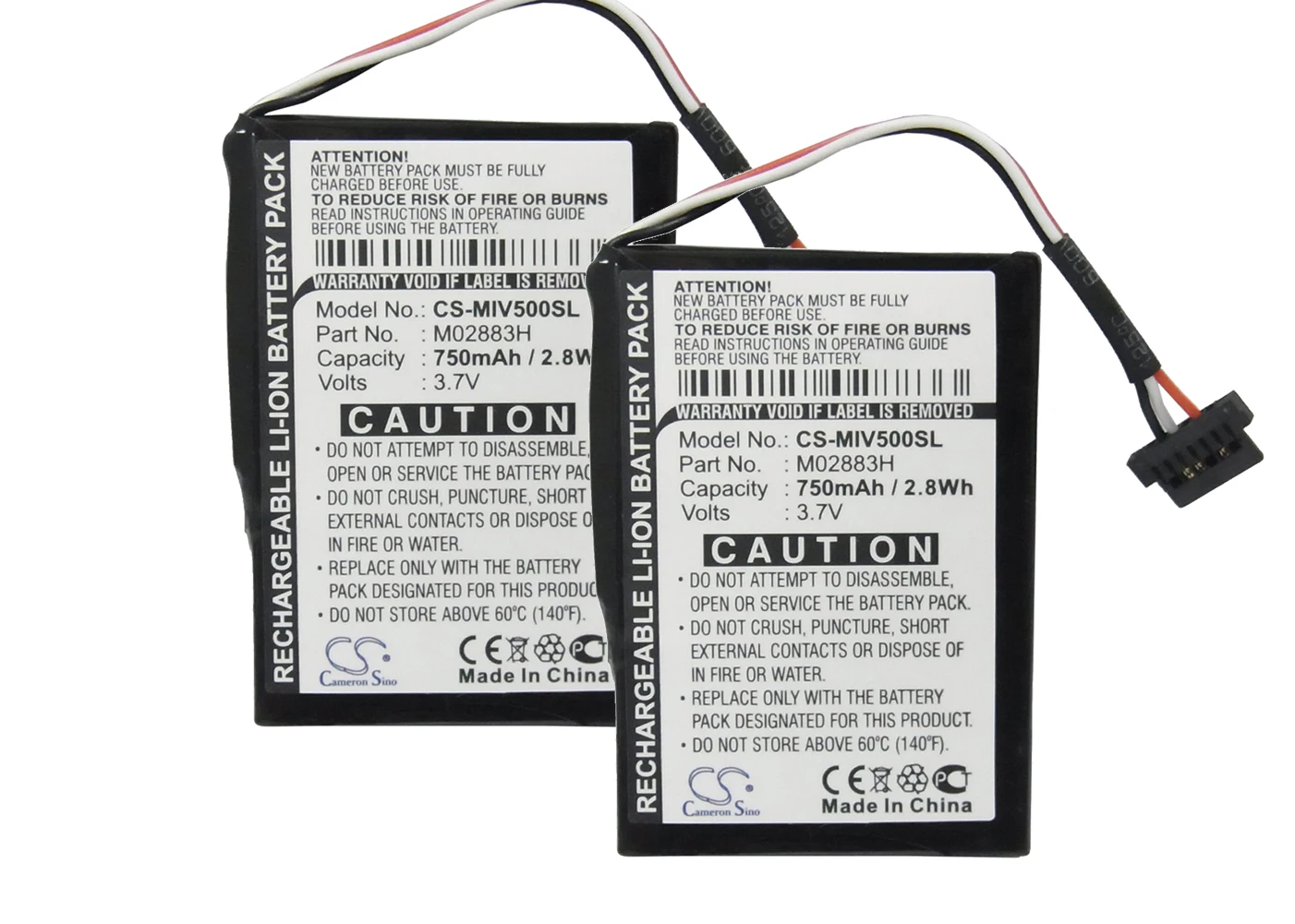 

2 упаковки 580 мА аккумулятор для Mitac Mio Moov 338040000014, Mio Spirit 6900LM, M02883H, N393-5000