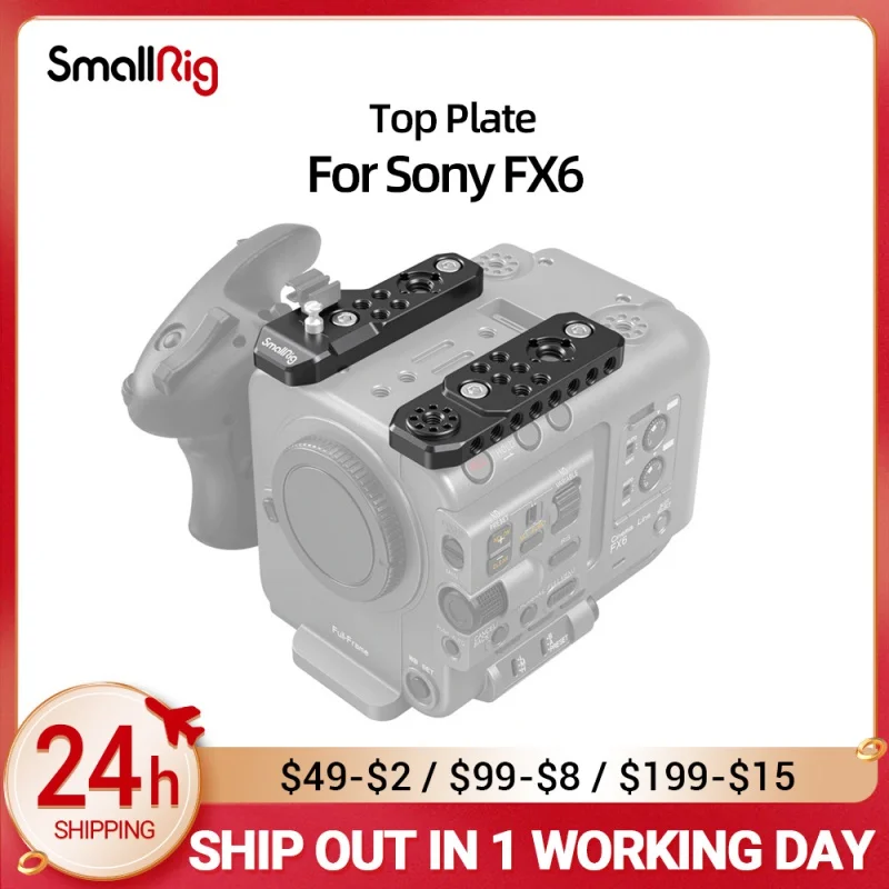 

Верхняя пластина SmallRig для Sony FX6, с несколькими резьбовыми отверстиями 1/4 дюйма-20, с двумя ARRI 3/8 дюйма-16 отверстиями, аксессуары 3186