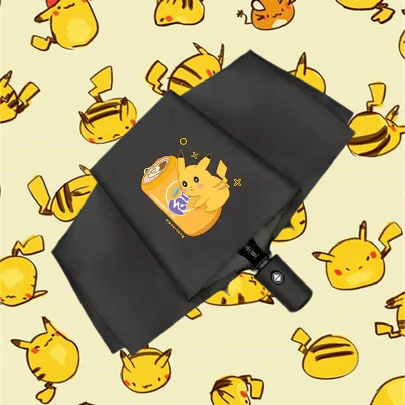 Зонт Покемон Пикачу мультяшный аниме полностью автоматический зонт от дождя