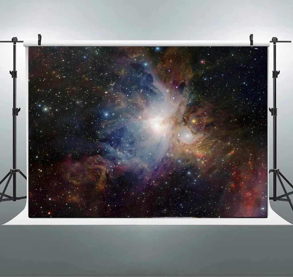

Photography Backdrop Universe Galaxy and Nebulae in Outer Space Sky Photo Background for Studio Customized Birthday Party Decor
