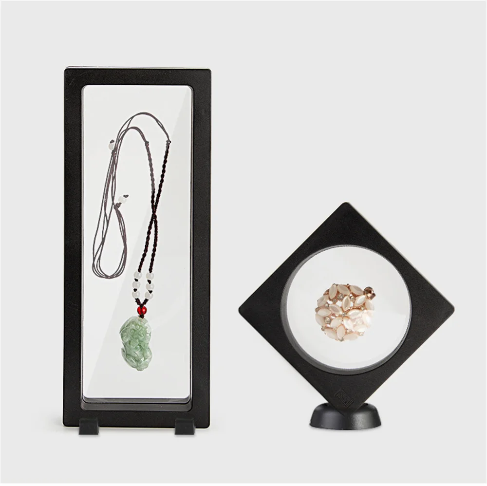 

3D Floating Display Case Stands Holder Suspension Storage for Pendant Necklace Bracelet Ring Coin Jewelry Pin