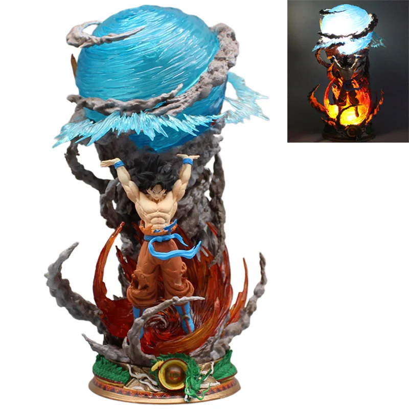 Фигурки Гоку из аниме «Драконий жемчуг», экшн-фигурки GK Super Spirit Bomb, Сон Гоку со штативом диаметром 23 см, коллекционные модели из ПВХ, игрушки на день рождения