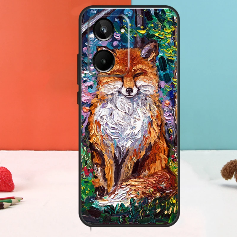Милые животные лисы для Realme 11 12 Pro Plus 9 10 GT5 GT3 GT Neo5 C35 C31 C30 C33 C51 C53 C55 C21Y C25s чехол