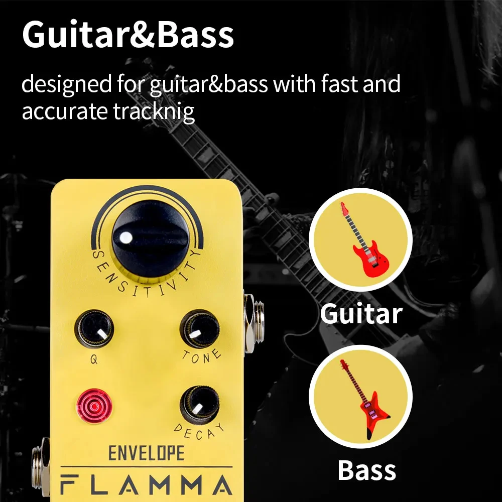 Фото Гитарная педаль FLAMMA FC11 Envelope Filter Analog Auto Wah True Bypass с металлическим корпусом, чисто аналоговая схема №3