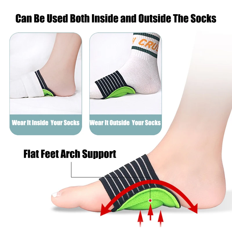Orthopedic Insoles for Flat Feet Arch Support Orthotic Shoe Insoles for Men Plantar Fasciitis Relief Therapy Flatfoot Corrector