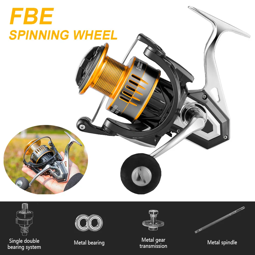 4 6:1 FBE Спиннинговые рыболовные катушки для морской пресноводной металлическая