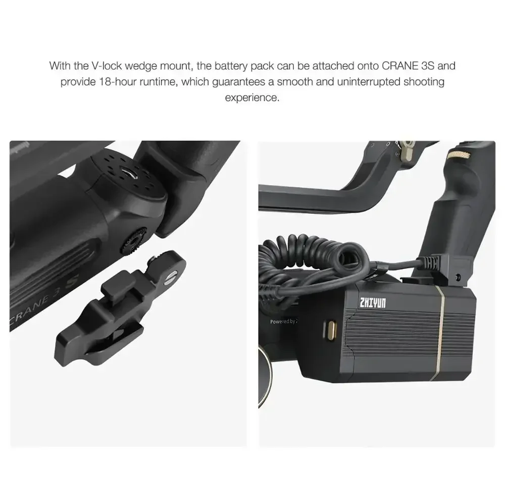 Фото ZHIYUN Official Power Plus для подвеса Zhiyun Crane 3S, 3-осевой ручной стабилизатор, аксессуар для подвеса №5