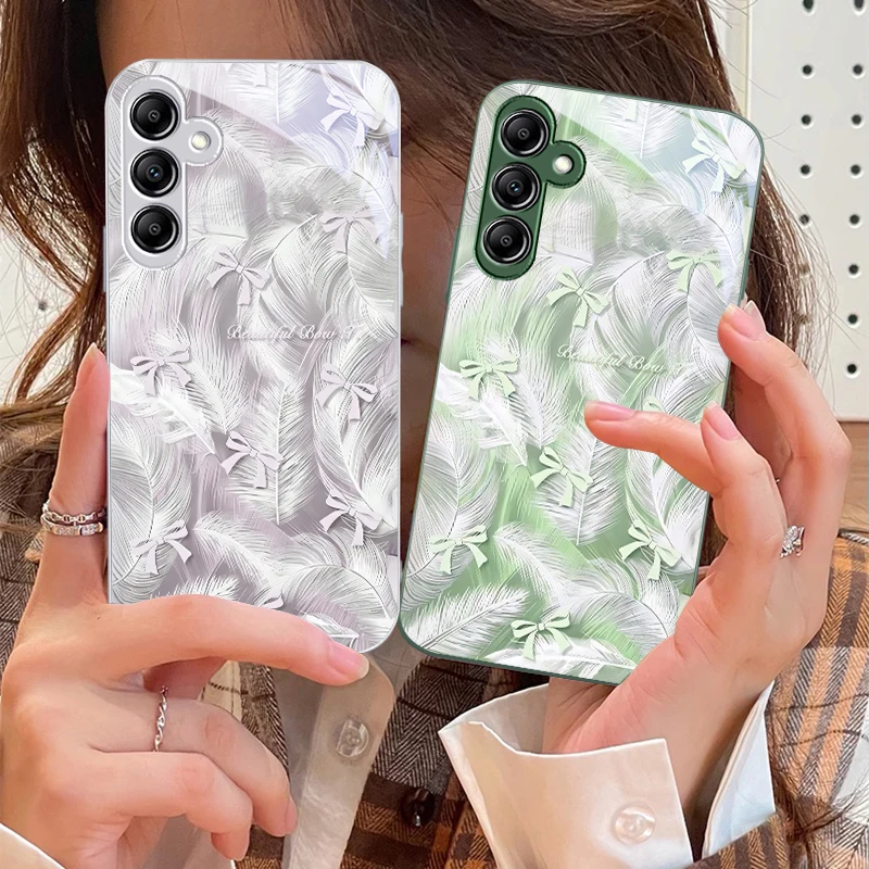 Несколько белых бантов для Samsung Galaxy A14 4G 20 30 52 20S 21S 22 A32 33 34 42 50 51 53 54 70 71 72 73 5G