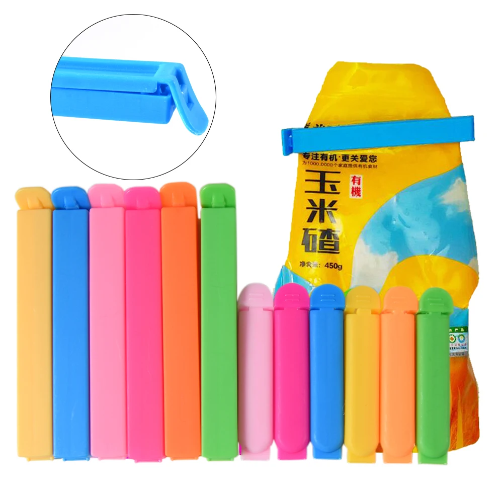 

10Pcs 11cm/7cm Portable New Kitchen Storage Food Snack Seal Sealing Bag Clips Sealer Clamp Plastic Tool Kitchen Accessories DC05