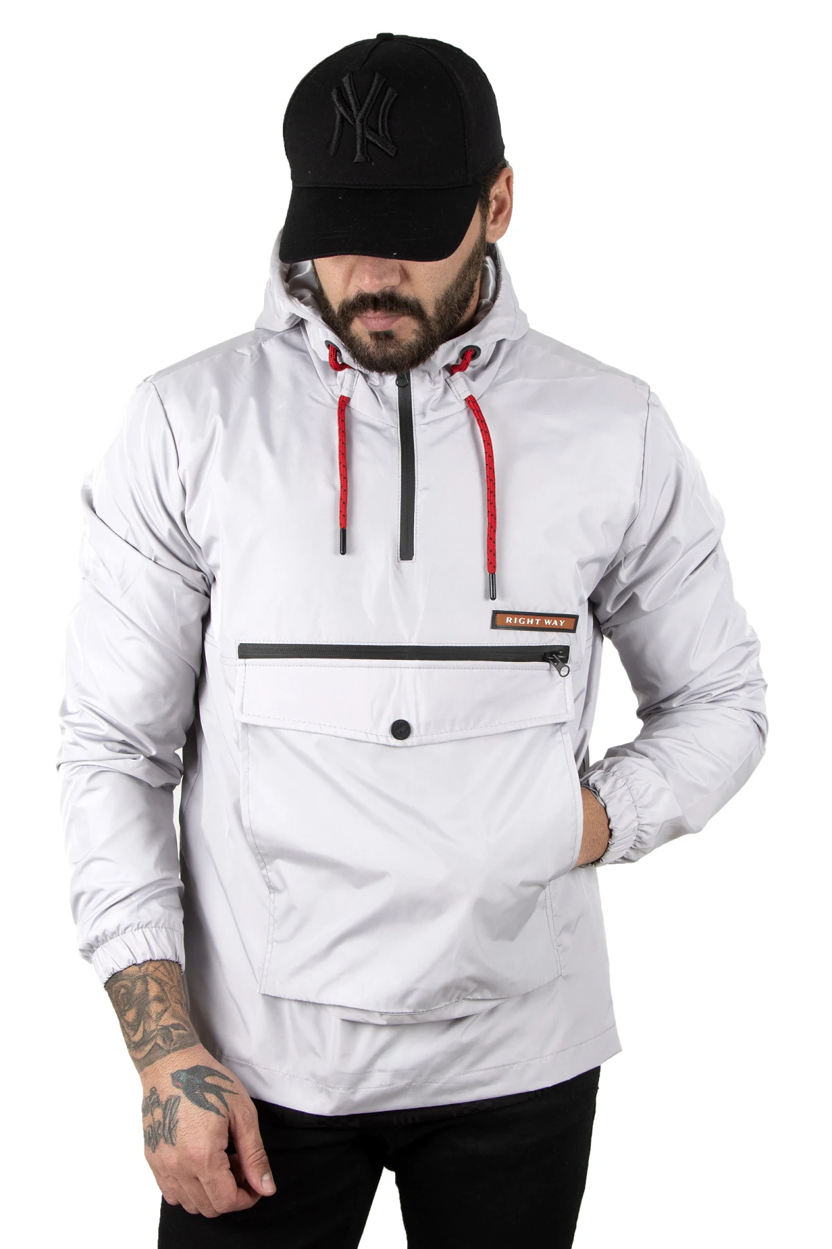 Waterproof raincoat with zipper front chest and side zipper front zipper with zipper pockets waterproof raincoat 2201861