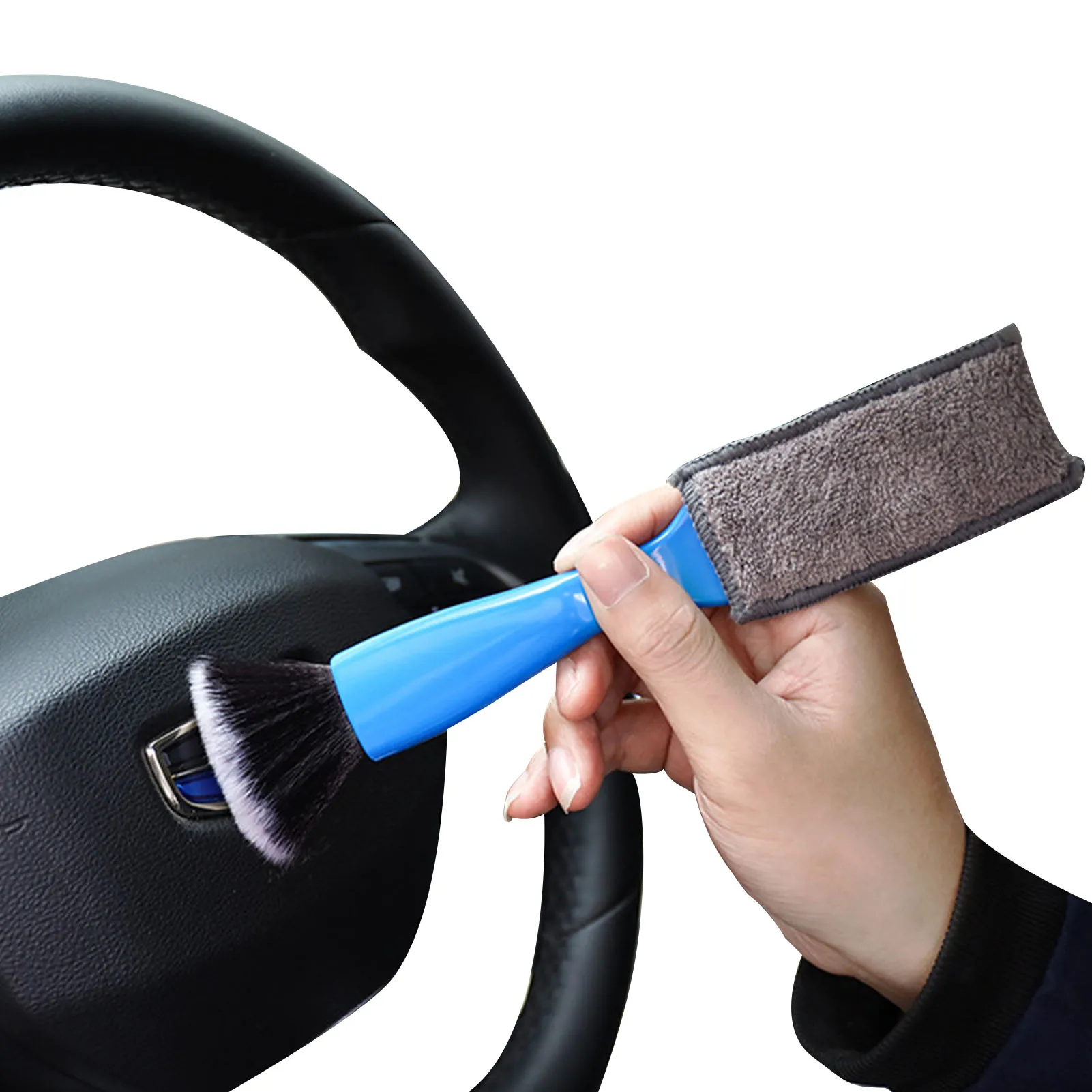 

Car Cleaning Brush Two-Headed Detailing Brush Universal Two-Headed Cleaner For Car Vent Keyboard Dashboard