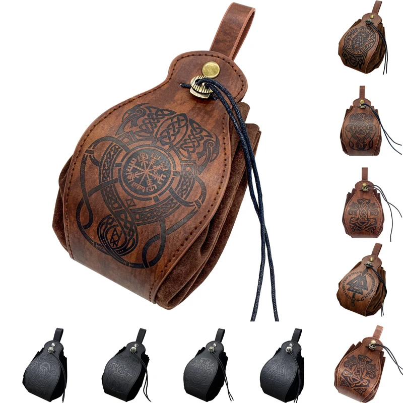 

Medieval Viking Mini Bag Coins Retro Bag Pouch Men Women Cosplay Costume Accessories Knight Pirate Cosplay Costume Accessories