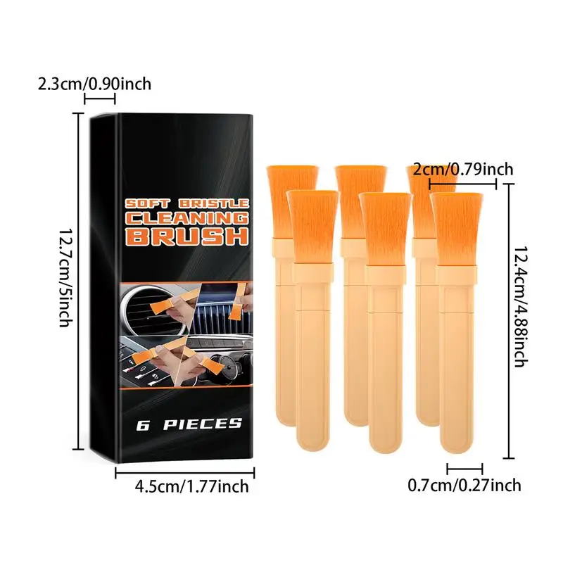 Щетка для детализации салона щетка пыли автомобиля 6X мягкая щетина инструменты
