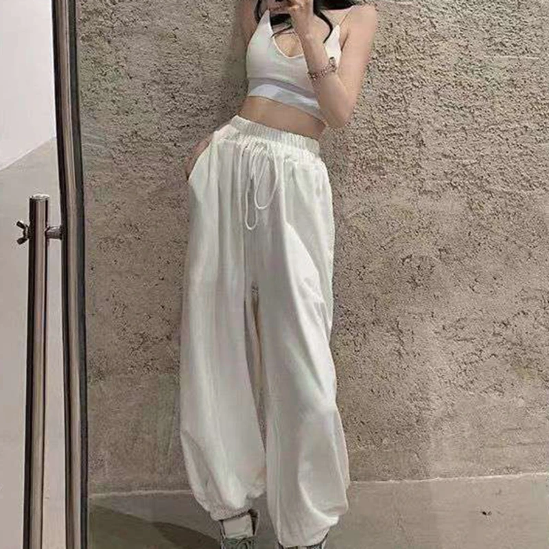 

2023 Oversize Women White Jogging Sweatpants Korean Fashion Sports Pants Casual Harajuku Wide