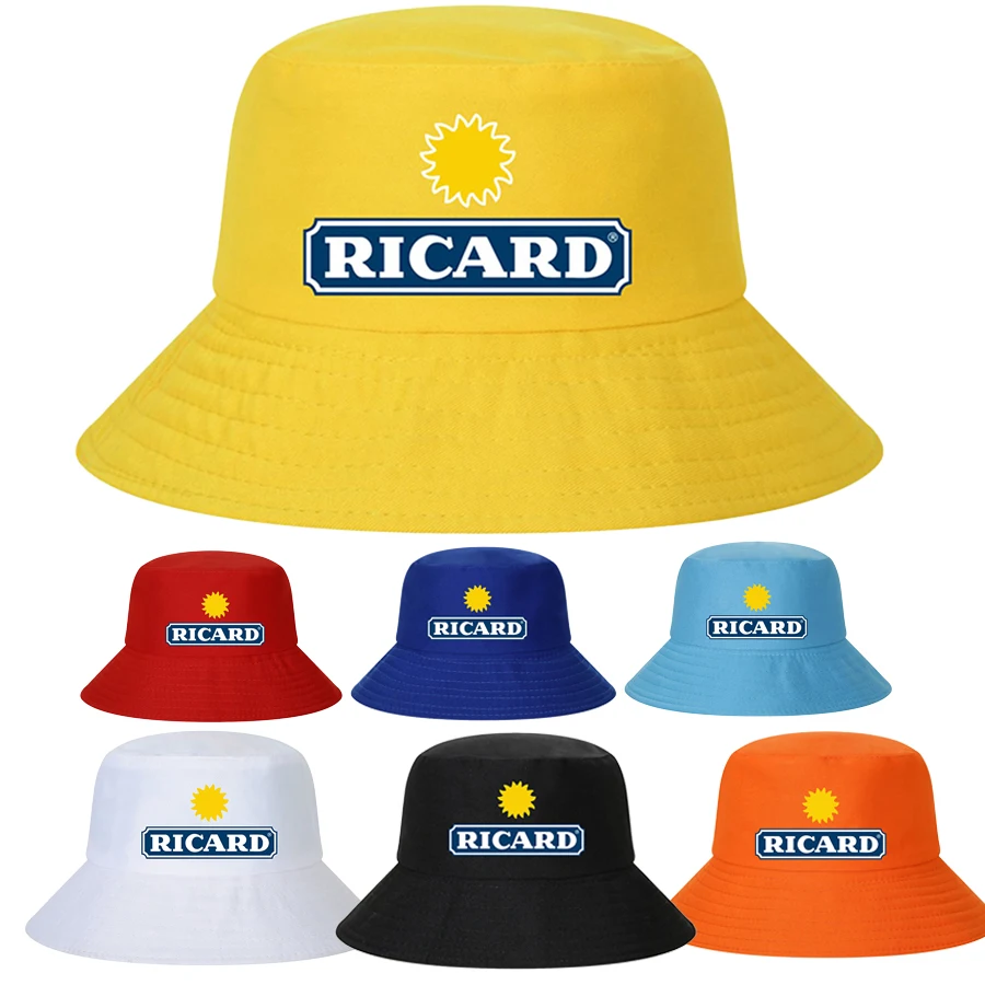 

Fashion Ricard Bucket Hats Men Women Cotton Outdoor Reversible Fisherman Caps Beach Fishing Hat Girl Boy Chapeau Bob Panama Hat