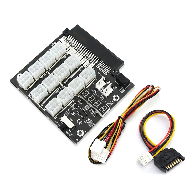 

PCI-E 12V 18+12Pin to ATX 12x 6Pin Power Supply Server Adapter Breakout Board forDELLPower Modules PSU 750W 1100W 2400W