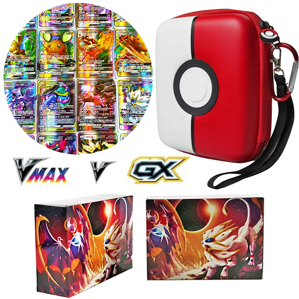 

New POKEMON Cards Storage Bag Pokemon Cards in French GX VMAX V Trainer Energy Shining Cards Game Children Toy
