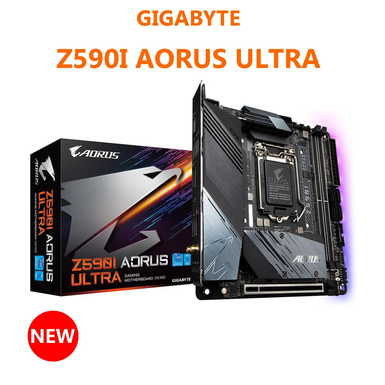 

For GIGABYTE Z590I AORUS ULTRA Computer Motherboard LGA 1200 Supports 11th/10th Gen Core Intel Z590 Mini-ITX Dual M.2 PCIe 4.0