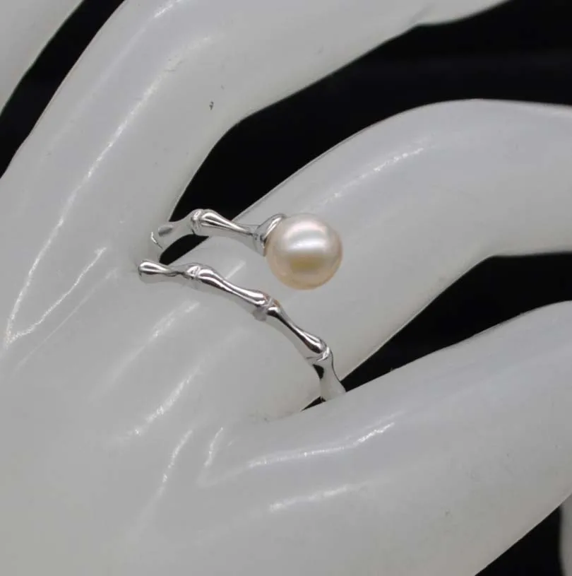 Newly specal sterling silver 6mm round freshwater pearl ring | Украшения и аксессуары