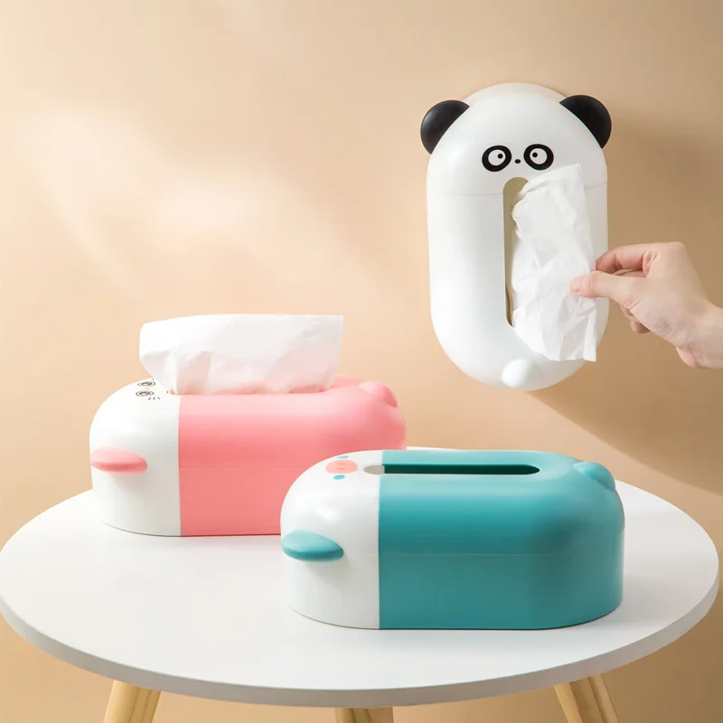 

Household magnetic suction bear wall hanging tissue box cartoon cute bear girl heart toilet toilet paper box tissue holder