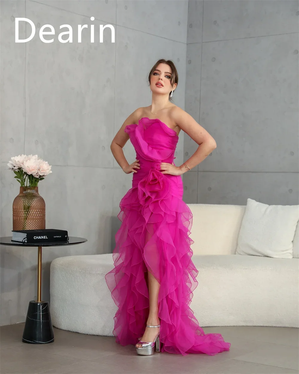 Индивидуальные YPMWZX Юбки трапециевидной формы без бретелек длиной до пола