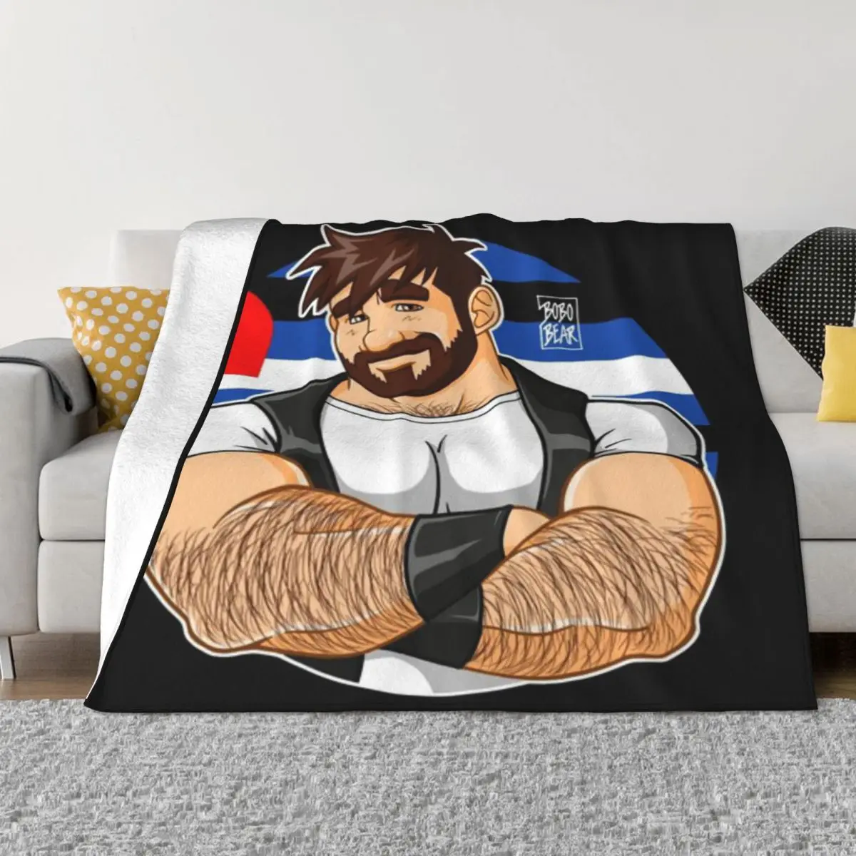 Сверхмягкое Флисовое одеяло с изображением Адама Лайк кросс-плеч-кожа PRIDE An