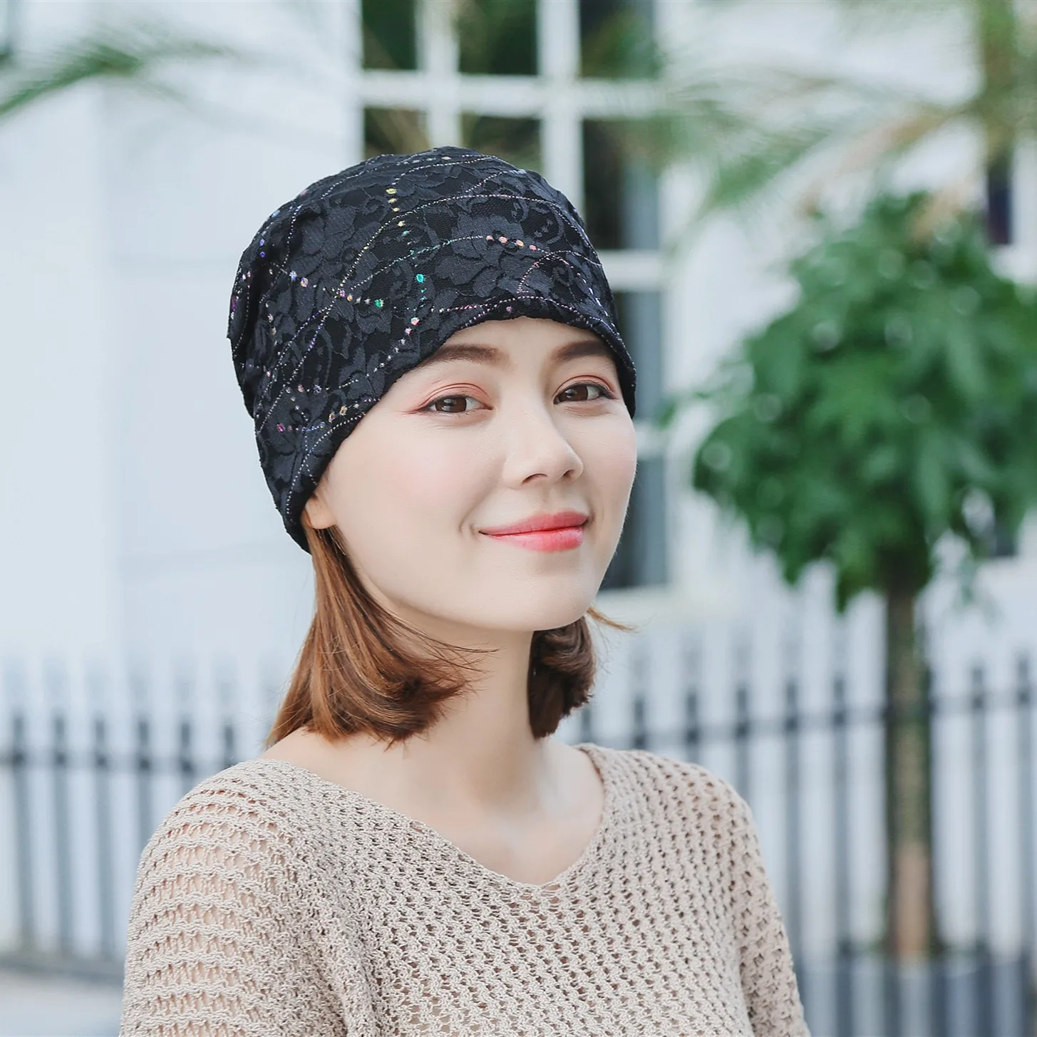 Шляпа подходит для лысого ношения женская тонкая модная летняя кепка