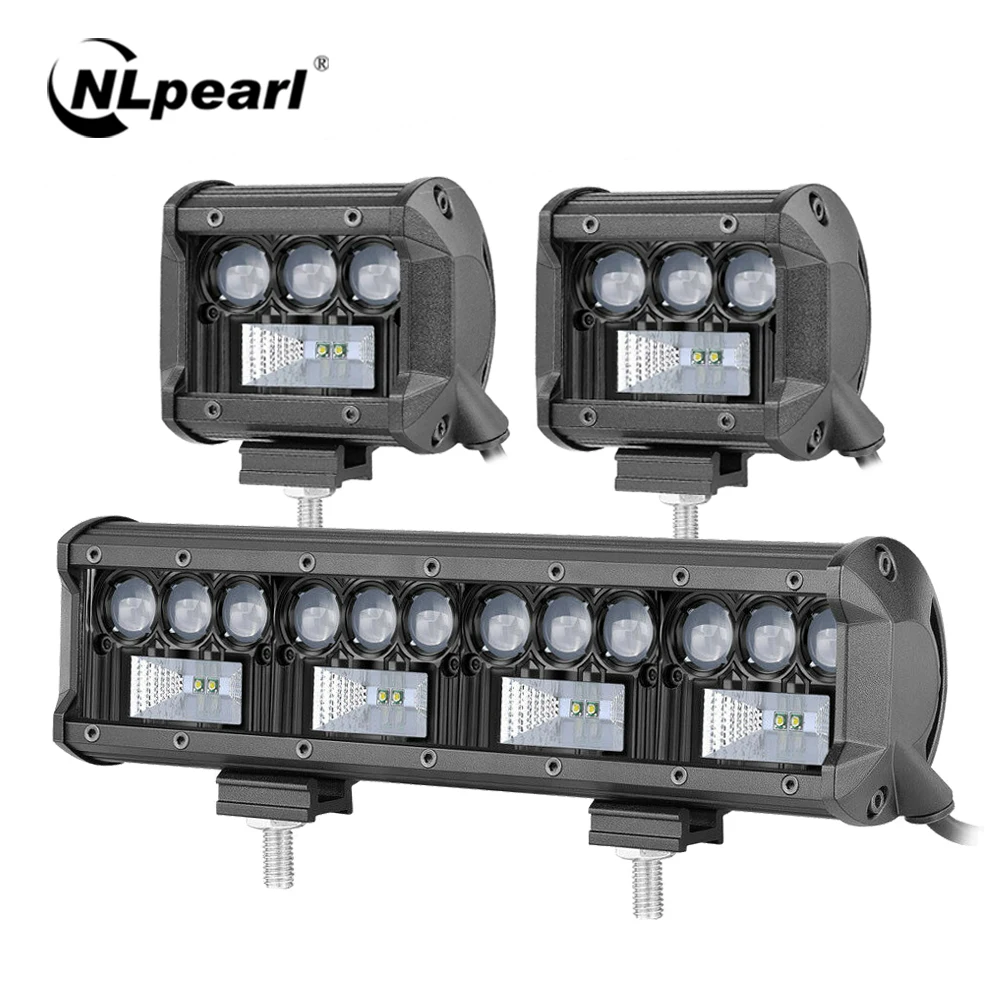 

NLpear 4" 7" 12" 5D LED Light Bar Off Road Tractor Truck SUV 4WD 4x4 ATV 50W 100W 200W Spot LED Work Light Car Driving Fog Lamp