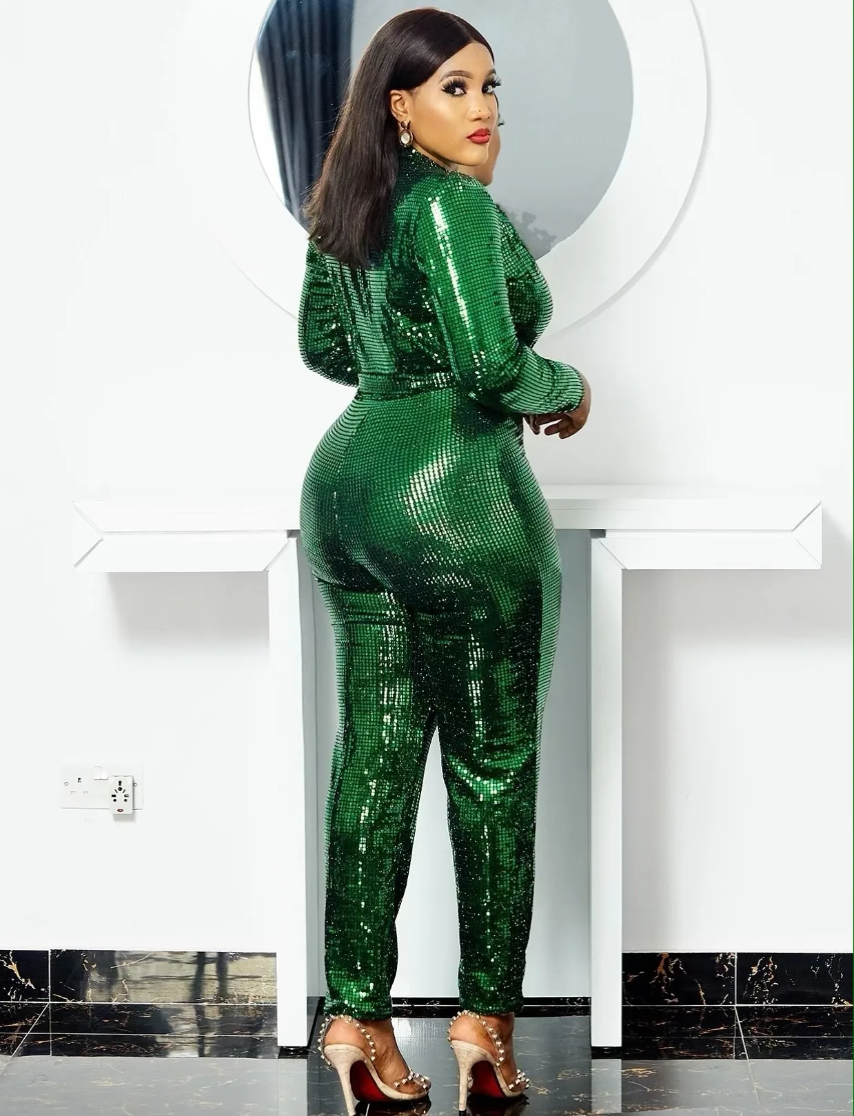 Женский Длинный комбинезон в африканском стиле летний сексуальный синий зеленый