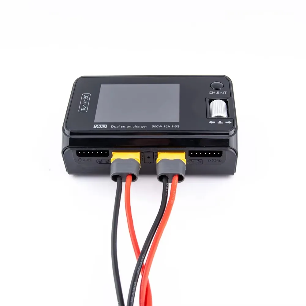 DroMaToolkitRC M6D 500W 15A DC двухканальное мини-умное зарядное-разрядное устройство с блоком питания для 1-6S LiPo аккумуляторов FPV моделей Vs M (art.: 3920dce413cb8) - 3920dce413cb8