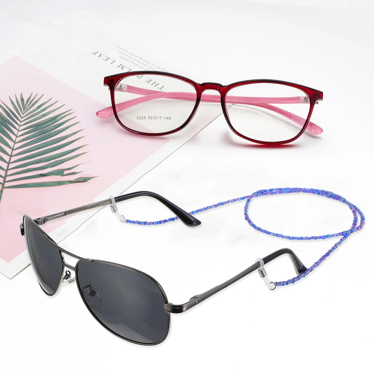 

Glasses Eyeglass Strap Holder Women Chain Neck Spectacles Men Around Holders Beaded Rope Hanging Lanyard Non Chains
