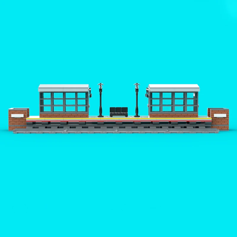 Детский конструктор модульная архитектура длинный остров железнодорожная