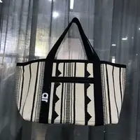 Women'sbag2022summer new black and white striped large-capacity fashion casual tote bag women's shoulder bag portable travel bag