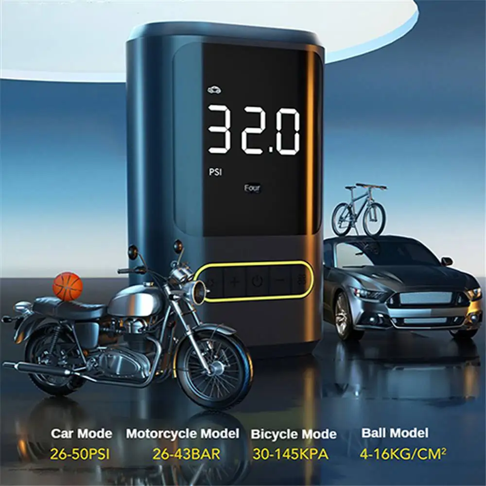 Portable Electric Wireless Tire Inflator Air Pump Rechargeable Digital For Car Motorcycle Balls