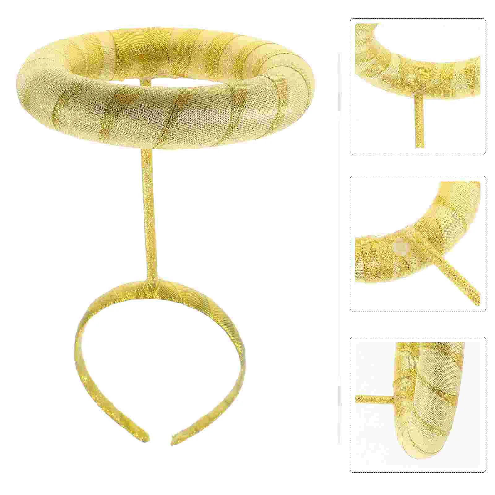 

Angel Headband Wedding Hair Clips Costume Accessory Angle Cosplay Hoops Halo Cloth Dress Prop