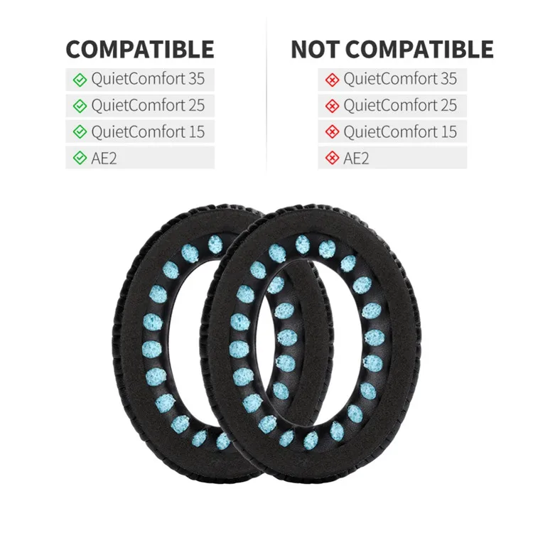 

Replacement Ear Pads Earpads for Bose QuietComfort QC 2 15 25 35 Ear Cushion for QC2 QC15 QC25 QC35 SoundTrue Headphones