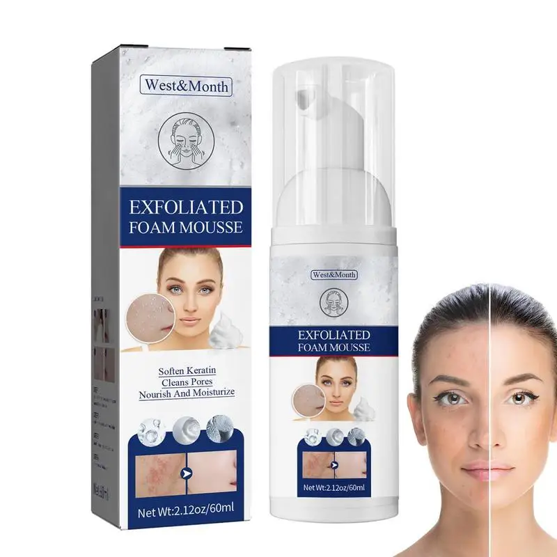 

60ml Moisturizing Skin Exfoliator Cream Facial Cleanser Mousse Face Scrub Skin Face Washing Cream For Increasing Skin Elasticity